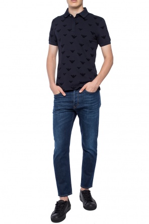Polo with a velvet logo, zdjęcie 2 Polo with a velvet logo od Emporio Armani